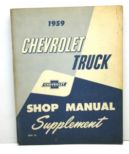1959 Chevrolet Truck Shop Manual Supplement Service Repair Electrical OEM Chevy  - Bild 1 von 8