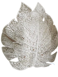 Set 3 Tovagliette Cucina Sottili Same Vinile (13"x17") FOGLIE ORO TROPICALE, GR - Foto 1 di 8