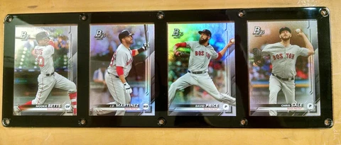 BOSTON RED SOX 4 CARD PLAQUE BETTS MARTINEZ PRICE SALE Cover