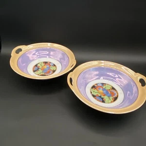 Celebrate Lusterware Bowls Pair Made in Germany Borgfeldt & Co. 8-1/2" - Picture 1 of 8