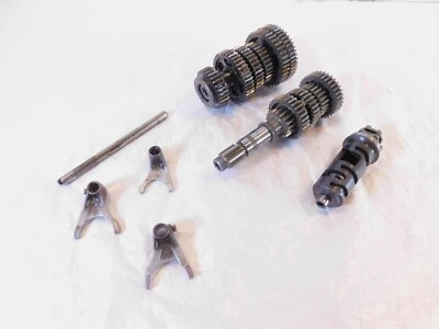 1986-1999 Yamaha Virago 1100 XV1100 Transmission Gears & Shift Drum w/ Forks - Image 1 of 4