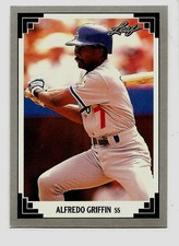 Alfredo Griffin Los Angeles LA Dodgers 1991 Leaf Baseball Card #344 NM/MT