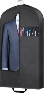 43" Garment Bags for Hanging Clothes & Travel, 4" Gusseted Suit Bag for Men Clos - Picture 1 of 7