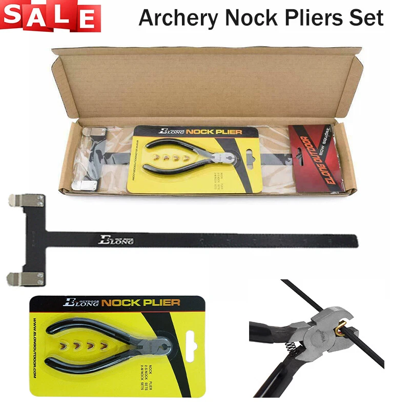 Archery T Shape Bow Square Ruler+ String Nocking Points Pliers Strings Knock Set - Image 1 of 4