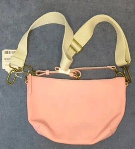 New MADEWELL The Leather Carabiner Crossbody Sling Bag Blossom Pink $158 NWT - Picture 1 of 4