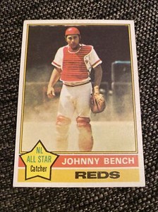 🔥1976 Topps baseball Card #300 Johnny Bench Cincinnati Reds All-Star HoFer 👀