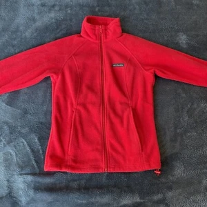 Columbia Damen Langarm Fleece durchgehender Reißverschluss rot Small - Bild 1 von 12