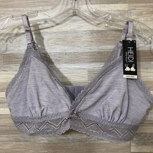 Heidi Klum Womens Medium Natural Lift Bra Heather Mist Adjustable Strap NWT - Picture 1 of 10