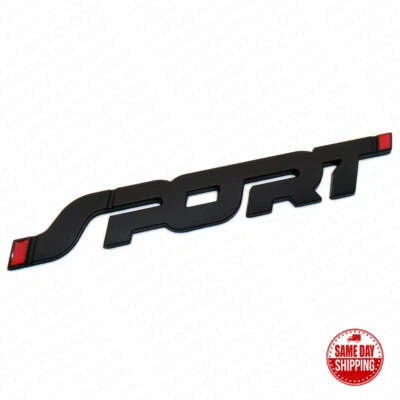 Universal Black SPORT Tailgate Adhesive Nameplate Badge Logo Emblem Limited - Image 1 of 4