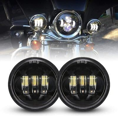 2x 4.5" Inch 60W LED Spot Fog Passing Lights Lamps For Harley Davidson Touring A - Image 1 of 4