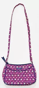 VERA BRADLEY Katarina Petite Crossbody Hipster Purse Bag Pink Purple Diamonds - Picture 1 of 8