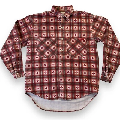 Camisa Bongo Mujer Pequeña Franela Gene Montesano Azteca Cola Larga Hecha en EE. UU. De Colección Años 90 Foto 1 de 4