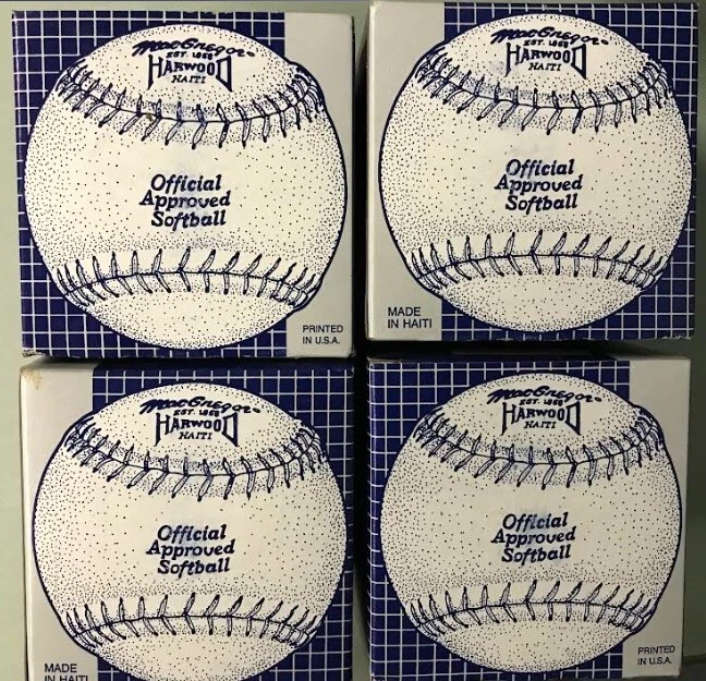 Cuatro pelotas de softbol Harwood McGregor de 12 pulgadas Foto 1 de 3
