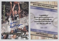 1999 Press Pass Auto Gold /100 Evan Eschmeyer Rookie Auto RC