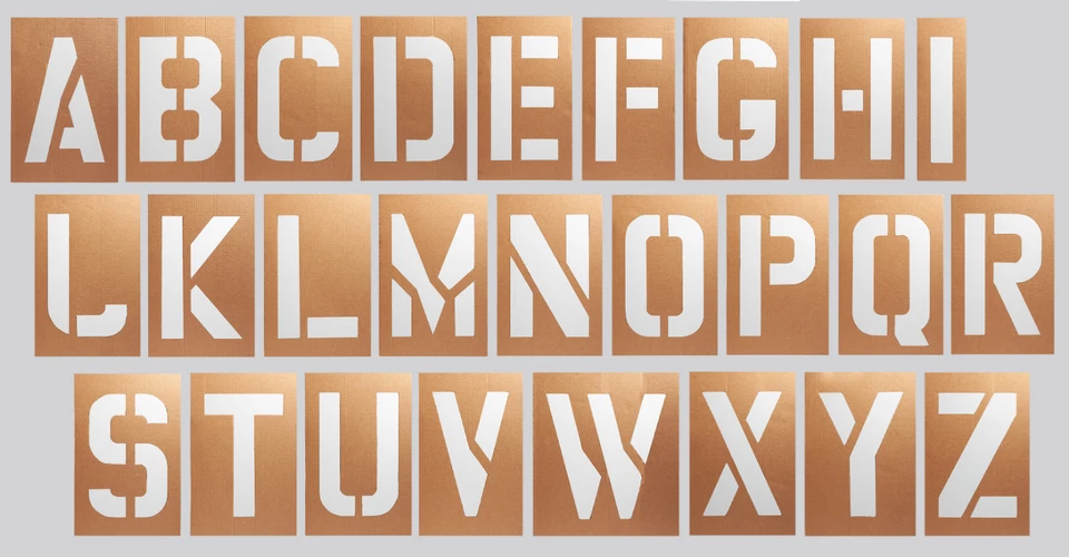 Large 24 inch tall Alphabet Stencil set A-Z Durable! parking lot, road or wall