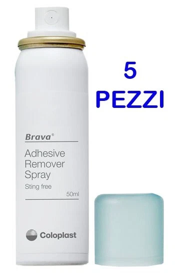 BRAVA ADHESIVE REMOVER SPRAY DISTACCO ADESIVI E DISPOSITIVI STOMIA 5 PEZZI 50ml - Immagine 1 di 1