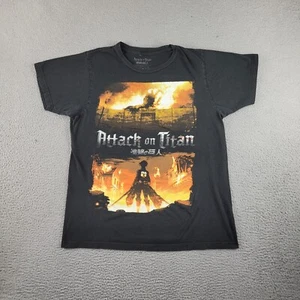 Maglietta Attack On Titan uomo grande nera girocollo anime stampa grafica maglietta - Foto 1 di 9