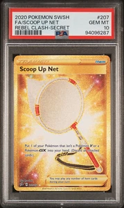 Pokemon TCG: Scoop Up Net - Graded PSA 10 GEM MINT 2020 RCL #207 F/A GOLD - Picture 1 of 2