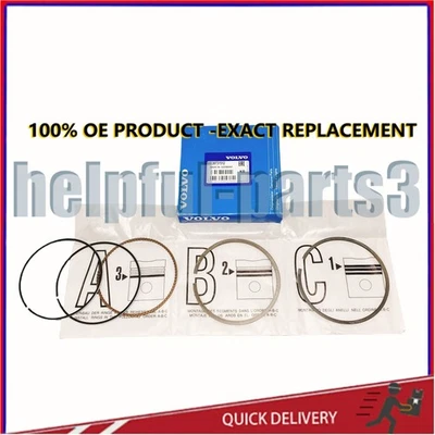 For Volvo S40 S60 S80 C30 C70 XC90 2.4 2.5 L5 B5244S B5254T Piston Rings Set STD Foto 1 de 4