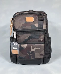 TUMI Parrish Laptop Backpack Ballistic Nylon Leather Khaki Camo 16" X 14" X 6" - Picture 1 of 15