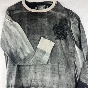 Pepe Jeans T-Shirt Uomo 3XL Logo Manica Lunga Grigio Y2K Rock - Foto 1 di 11