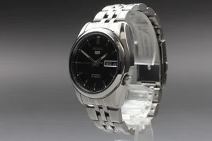 [Casi COMO NUEVO] Reloj Seiko 5 7S26-01V0 21J Día/Fecha Esfera Negra Unisex AT de JAPÓN - Imagen 1 de 11