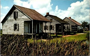 Cartolina Villaggio Acadiano Architettura Acadiana 1800 Case Louisiana - Foto 1 di 2