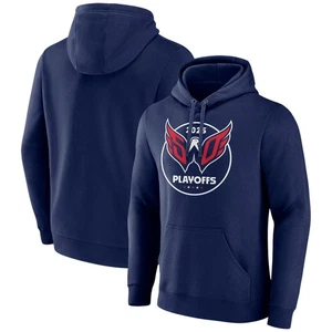 Men's Navy Washington Capitals 2025 Stanley Cup Playoffs Pullover Hoodie - Picture 1 of 3
