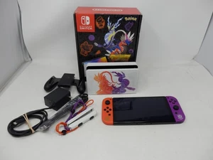 Nintendo Switch OLED-Modell HEG-001 Pokémon Scharlachrote & Violette Edition Komplett - Bild 1 von 11