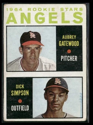 1964 Topps - 1964 Rookie Stars Dick Simpson, Aubrey Gatewood #127 (RC) Angels - Image 1 of 2