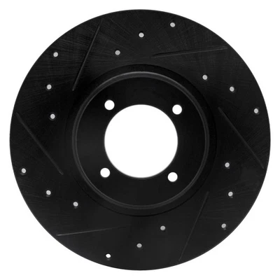 For MG MGB 1962-1980 DFC Premium Drilled & Slotted Front Driver Side Brake Rotor Foto 1 de 4