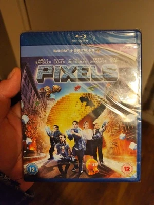 Pixels Blu-ray Sealed UK Release Adam Sandler, Peter Dinkllage, Kevin James - Image 1 of 2