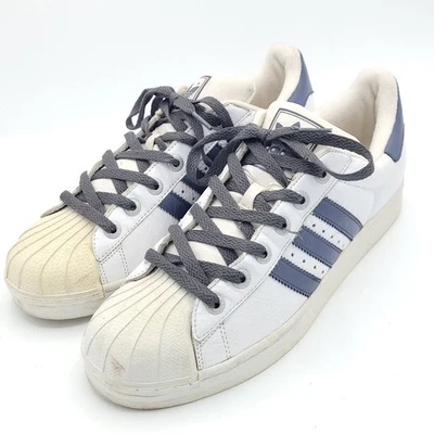 Adidas Superstar blue gray laces men's size 11 - Image 1 of 4