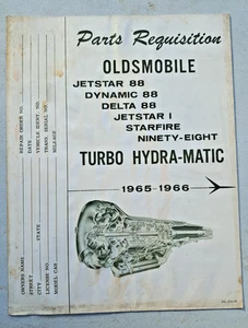 1965-66 Oldsmobile Parts Requisition Turbo Hydra-matic Transmission Lit - Bild 1 von 6