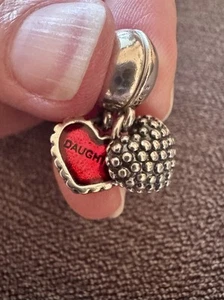 Pandora Mother & Daughter ‘You & Me, Me & You’ 925 Silver Double Dangle Charm - Picture 1 of 9