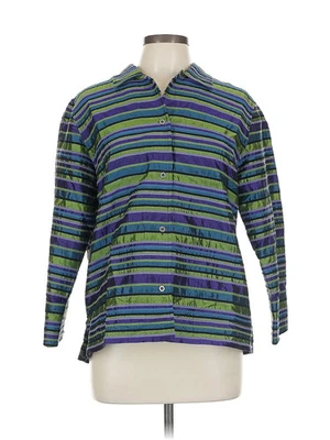 Top Easy-Spirit X Martha Stewart Mujer Azul Manga Larga Seda L Foto 1 de 4