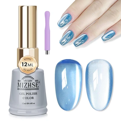 Cat Eye UV Gel Nagellack Blau Magnetstift 12ml Mondlicht Holografisch Manicure S - Bild 1 von 4
