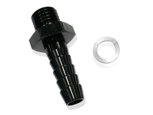 Aeroflow AF745-01BLK Male 10mm x 1.00mm to 8mm Barb Black - Picture 1 of 4