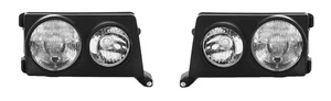 Euro Morette dual round tuning headlight set for Mercedes Benz W124 200 230 300 - Picture 1 of 7