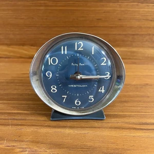 Reloj despertador vintage Westclox Baby Ben cuerda azul (para piezas/reparación o decoración) - Imagen 1 de 9