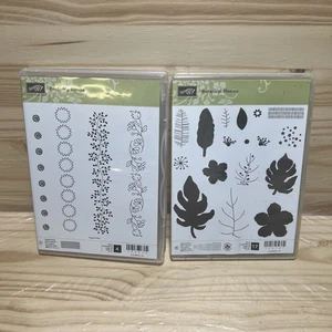 Stampin Up Photopolmer Stamps Floral Bordering Blooms Botanical Blooms 21 Stamps - Picture 1 of 5
