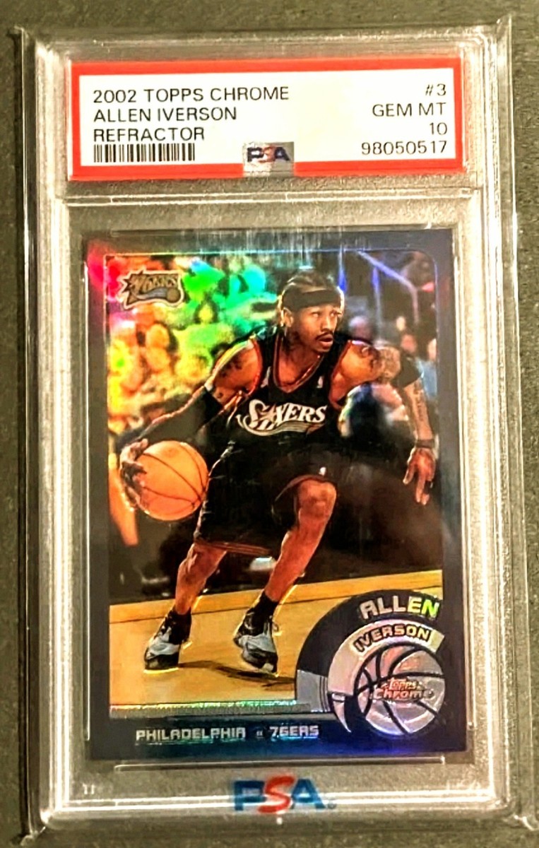 Allen Iverson Topps Grade 10 Basketball Trading Cards