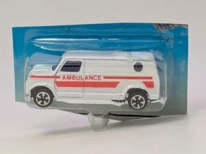 Vintage Unbranded White Diecast Ambulance Bedford Van 1/64 Hong Kong NEW - Picture 1 of 5