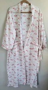 Mahogany Robe Womens Medium Cotton Flamingo Beach Tropical - Picture 1 of 6