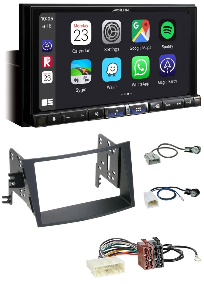 Alpine 2DIN DAB USB MP3 Bluetooth Autoradio für Subaru Legacy Outback ab 09 - Bild 1 von 4