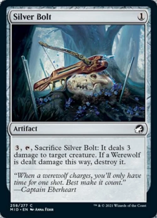 Silver Bolt -Foil Light Play MTG Innistrad: Midnight Hunt - Image 1 of 1