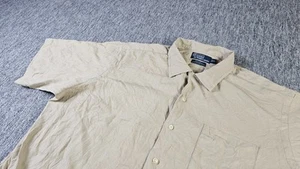 Camisa Polo Ralph Lauren Caldwell De Colección Para Hombres XL Tostada Mezcla Seda Abotonada Preppy - Imagen 1 de 9