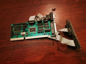 Vintage ISA 16 Bit IDE Floppy Parallel Serial Game Controller Board w/ All Ports - Picture 1 of 4