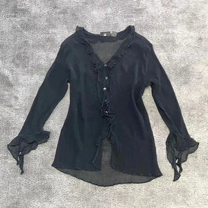 Vintage chicos silk ruffled blouse - Picture 1 of 6