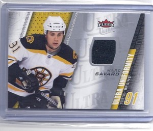 2009-10 FLEER ULTRA MARC SAVARD UNIFORMITY JERSEY UPPER DECK VV-MS BRUINS